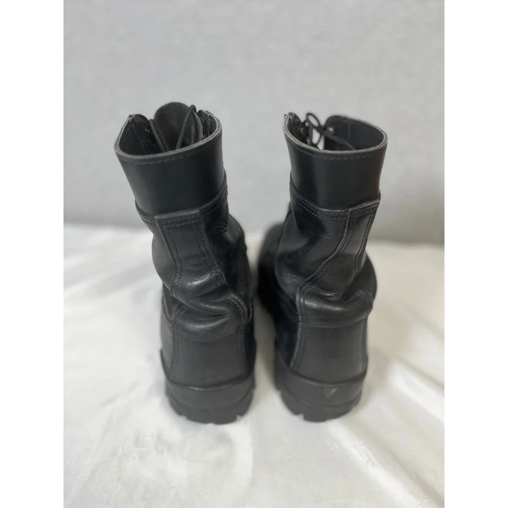 Bates DuraShocks Mens 9.5 W Black Leather Steel Toe Combat Work Boots E01621A